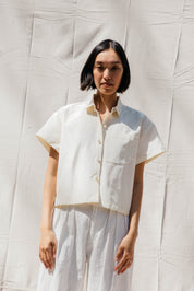 Corso Buttondown - Ivory Moire