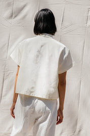 Corso Buttondown - Ivory Moire