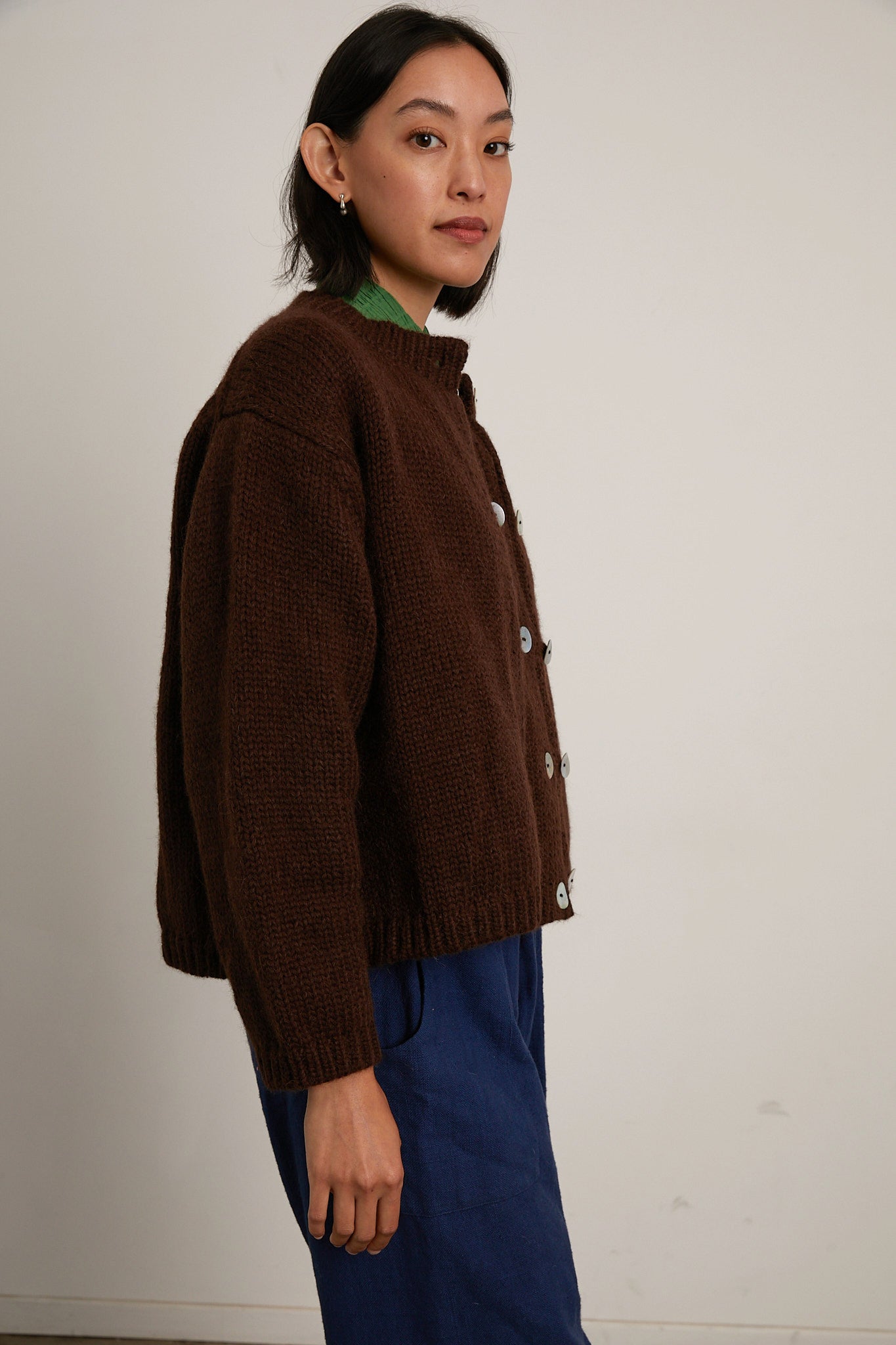Sheba Cardigan Sweater- Chocolate