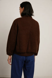Sheba Cardigan Sweater- Chocolate