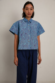Corso Buttondown - Blue Swirl