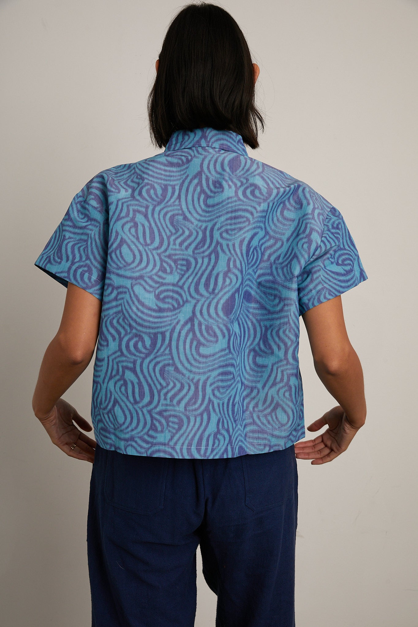 Corso Buttondown - Blue Swirl