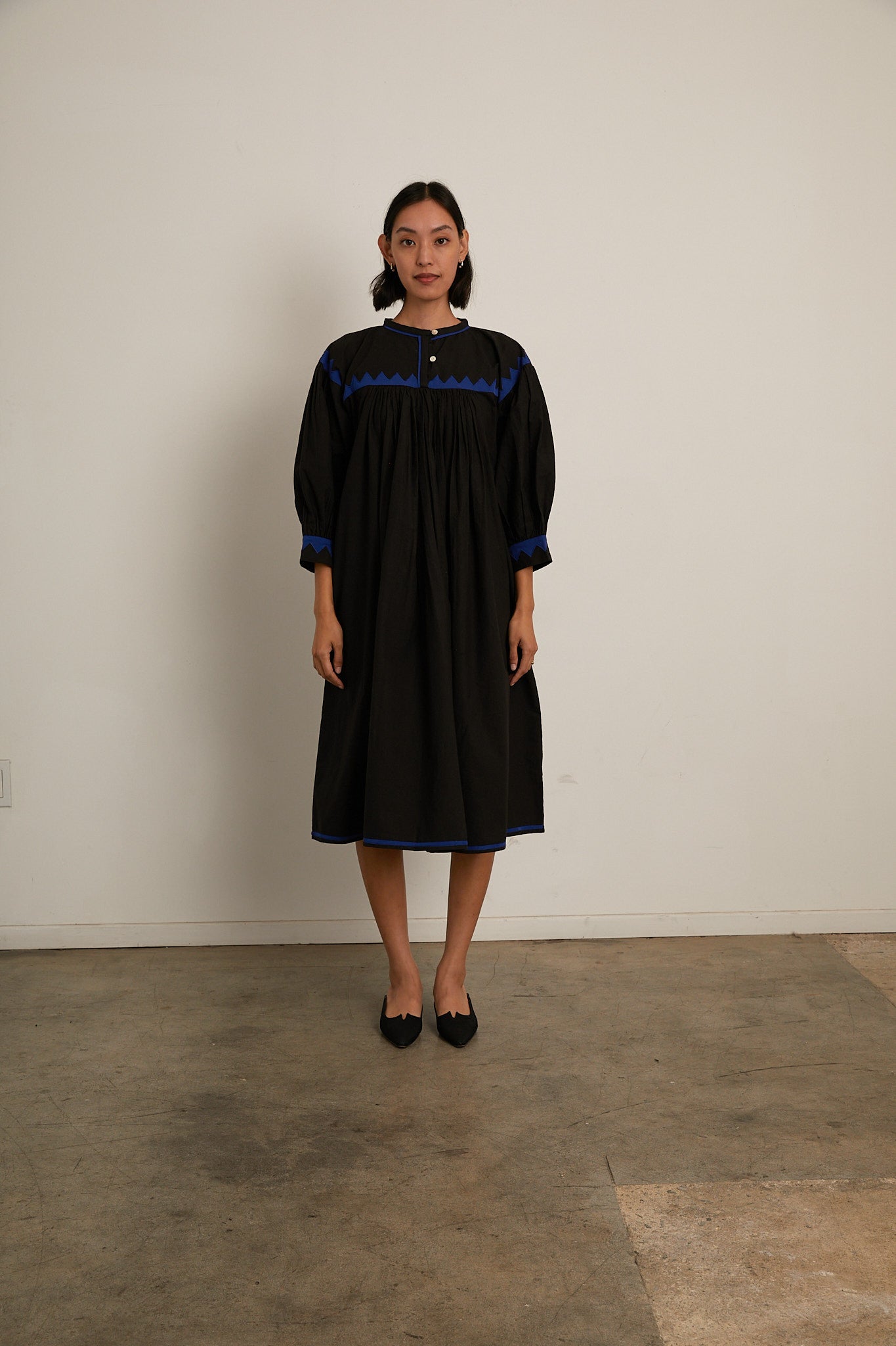 Twirling Dress Zig Zag - Black/ Cobalt