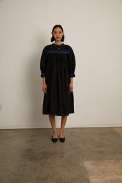 Twirling Dress Zig Zag - Black/ Cobalt