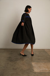 Twirling Dress Zig Zag - Black/ Cobalt