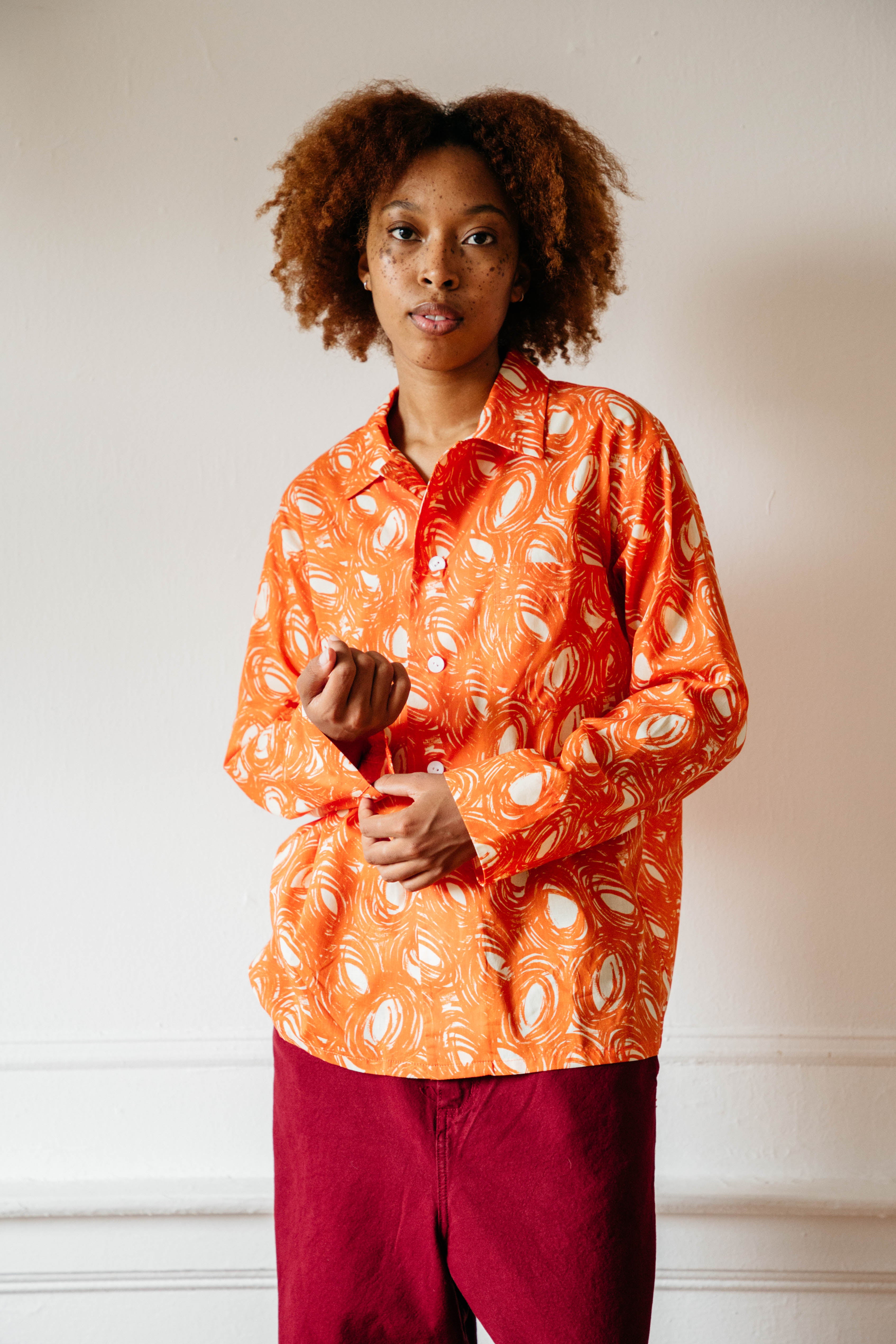 Homer Buttondown - Orange Crayon, view 5