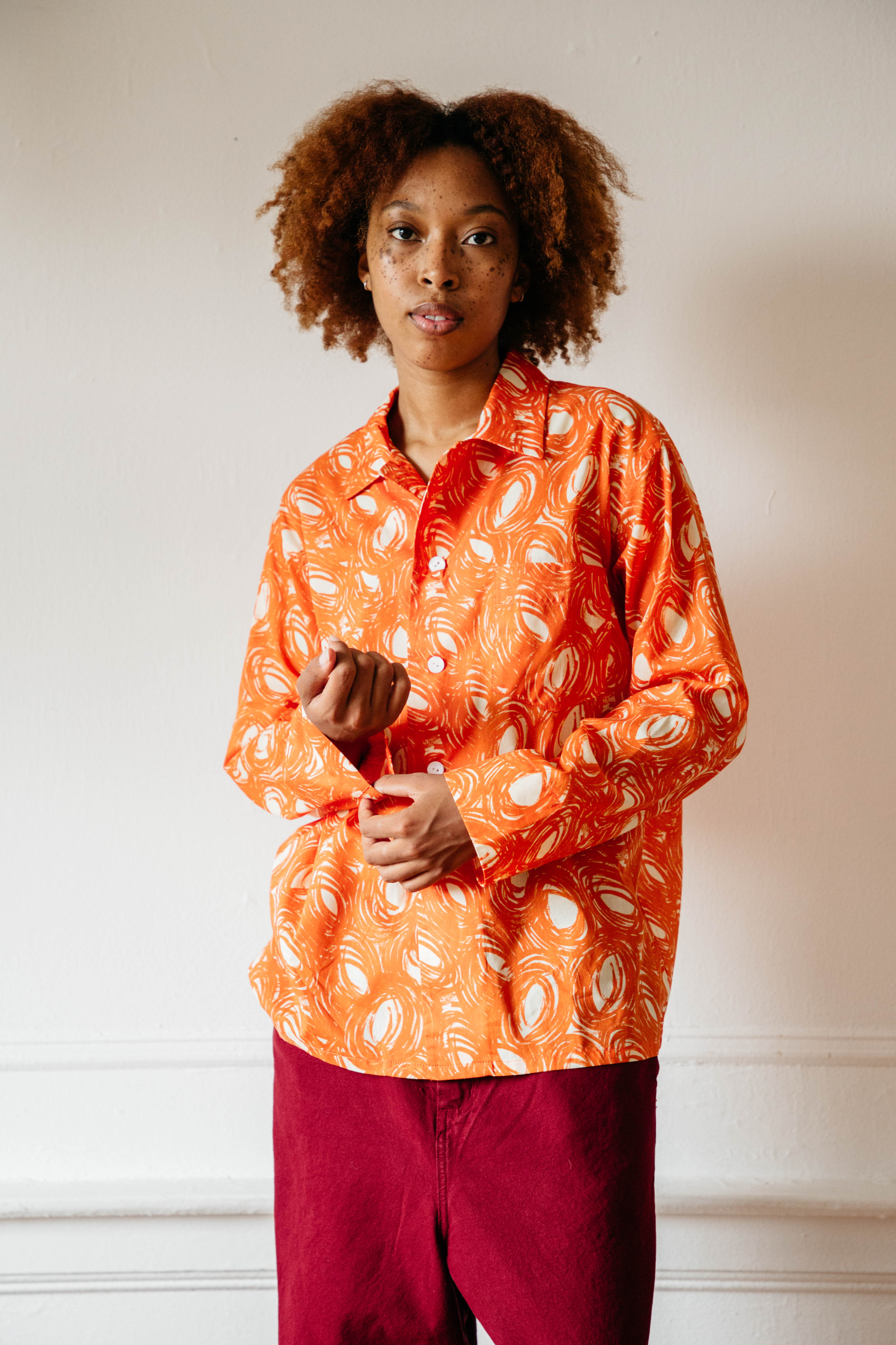 Homer Buttondown - Orange Crayon