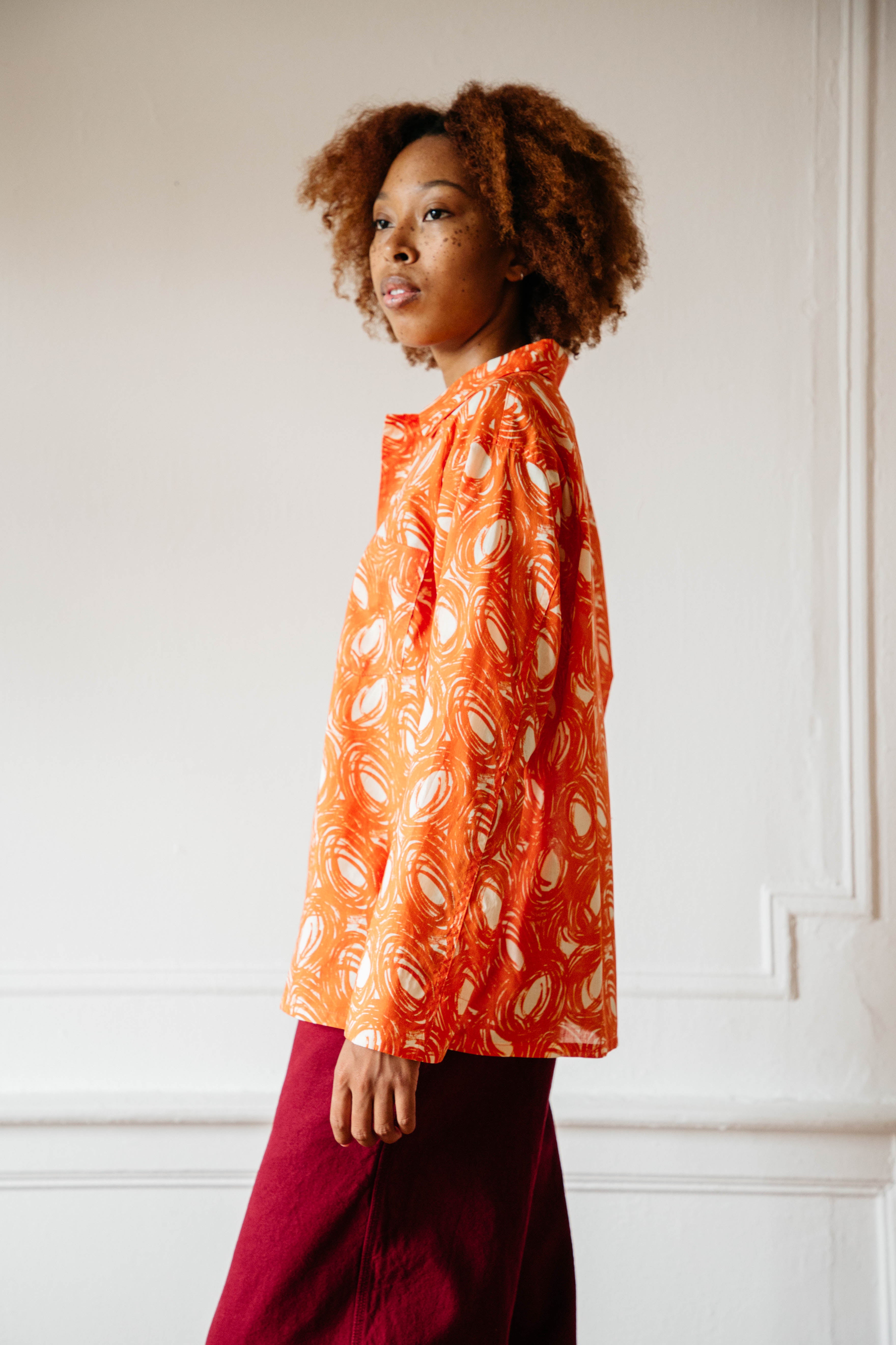 Homer Buttondown - Orange Crayon