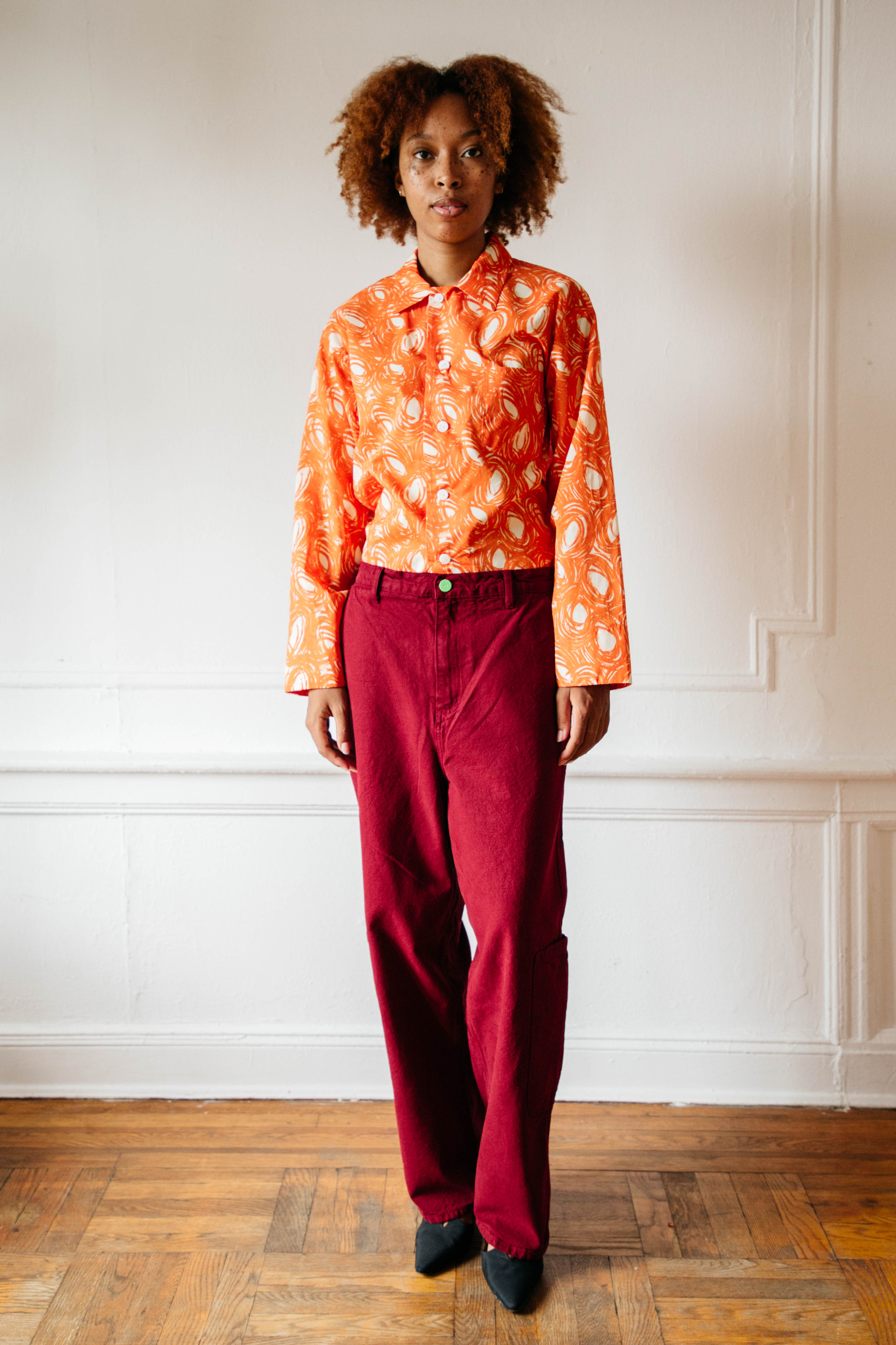 Homer Buttondown - Orange Crayon