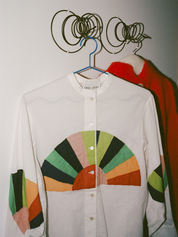 Alpha Buttondown Fan Patch - White