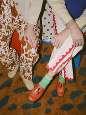 Patch Pant Zig Zag - Ivory/Poppy