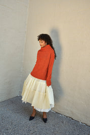 Silas Funnel Neck Pullover - Chili