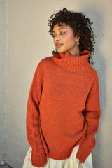 Silas Funnel Neck Pullover - Chili
