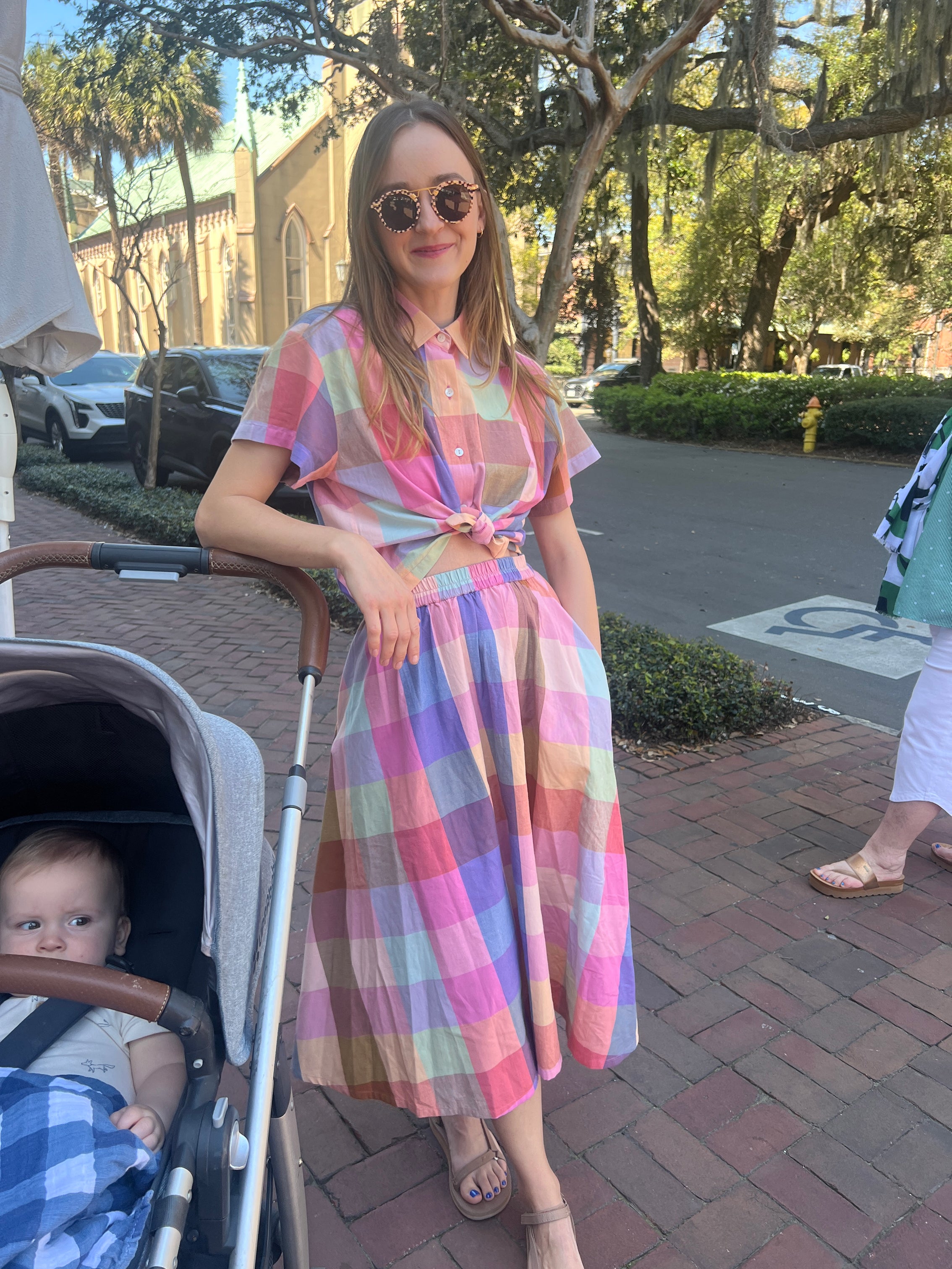 Nikki Chasin x The House That Lars Built Play Skirt in Midsommar Plaid