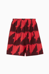 Ranger Short Cotton/Linen - Houndstooth Red Multi
