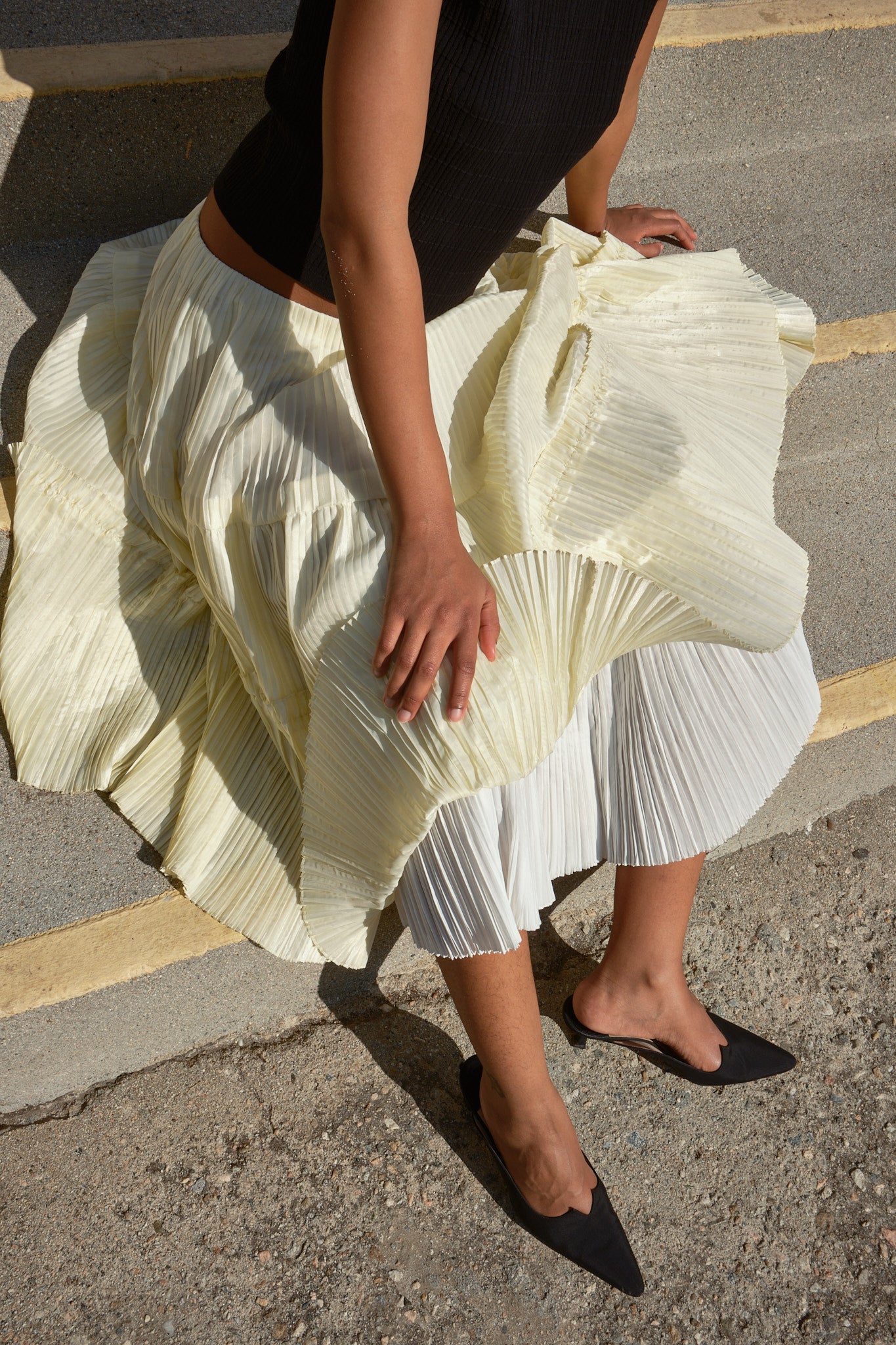 Octave Skirt - Butter/Ivory