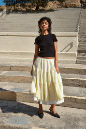 Octave Skirt - Butter/Ivory