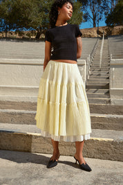 Octave Skirt - Butter/Ivory