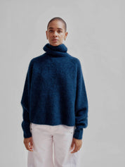 Mohair Highneck - Midnight Blue