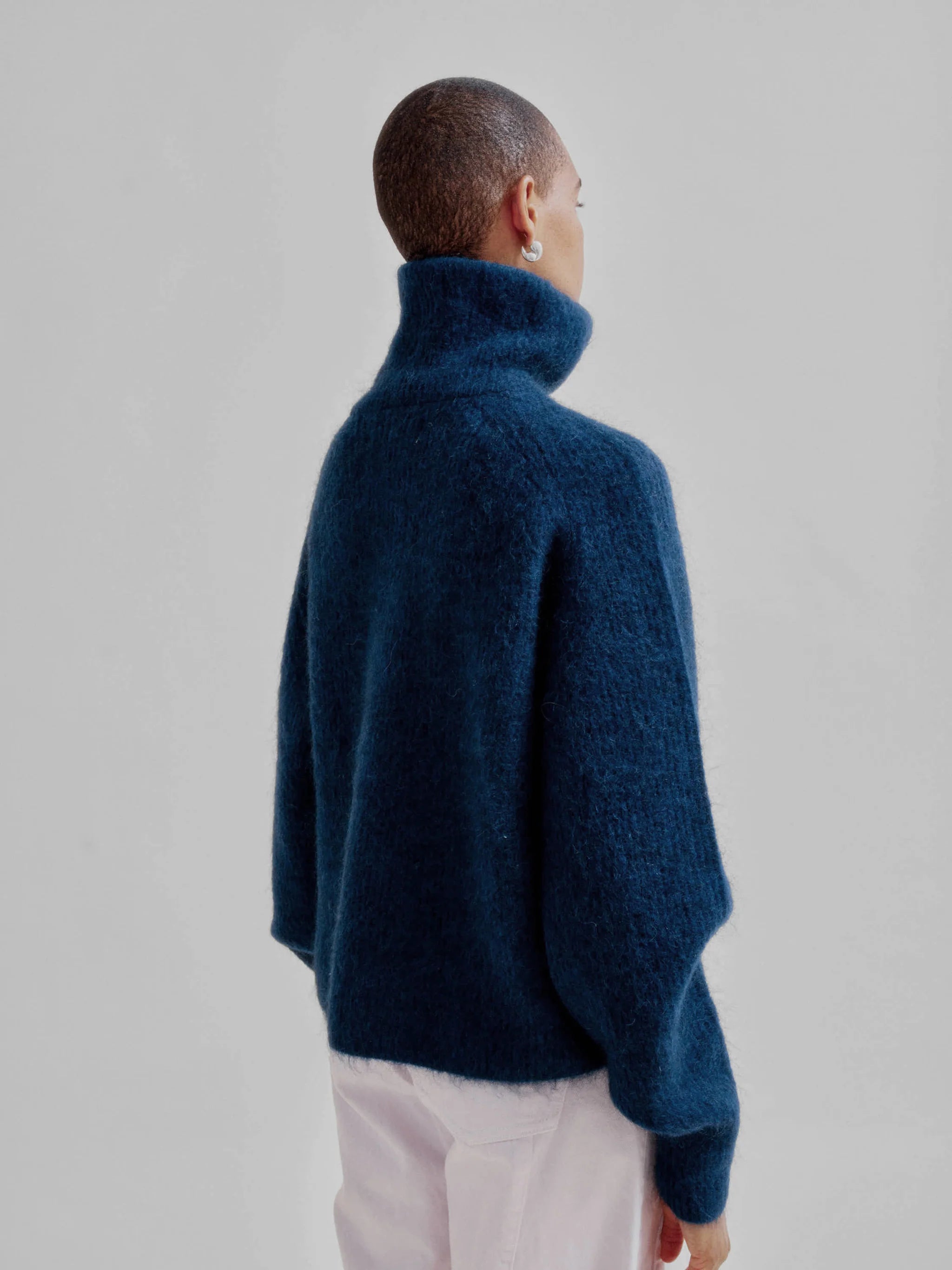 Mohair Highneck - Midnight Blue