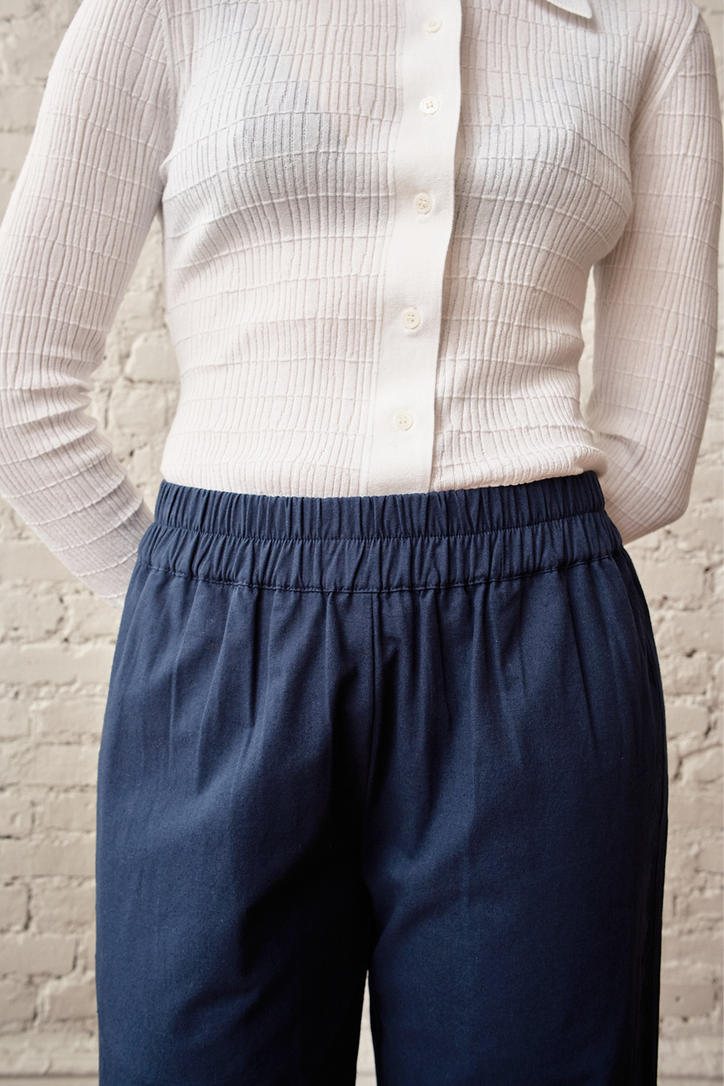 Knit Ruthie Buttondown - White