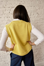 Shape Cotton Vest - Lemon