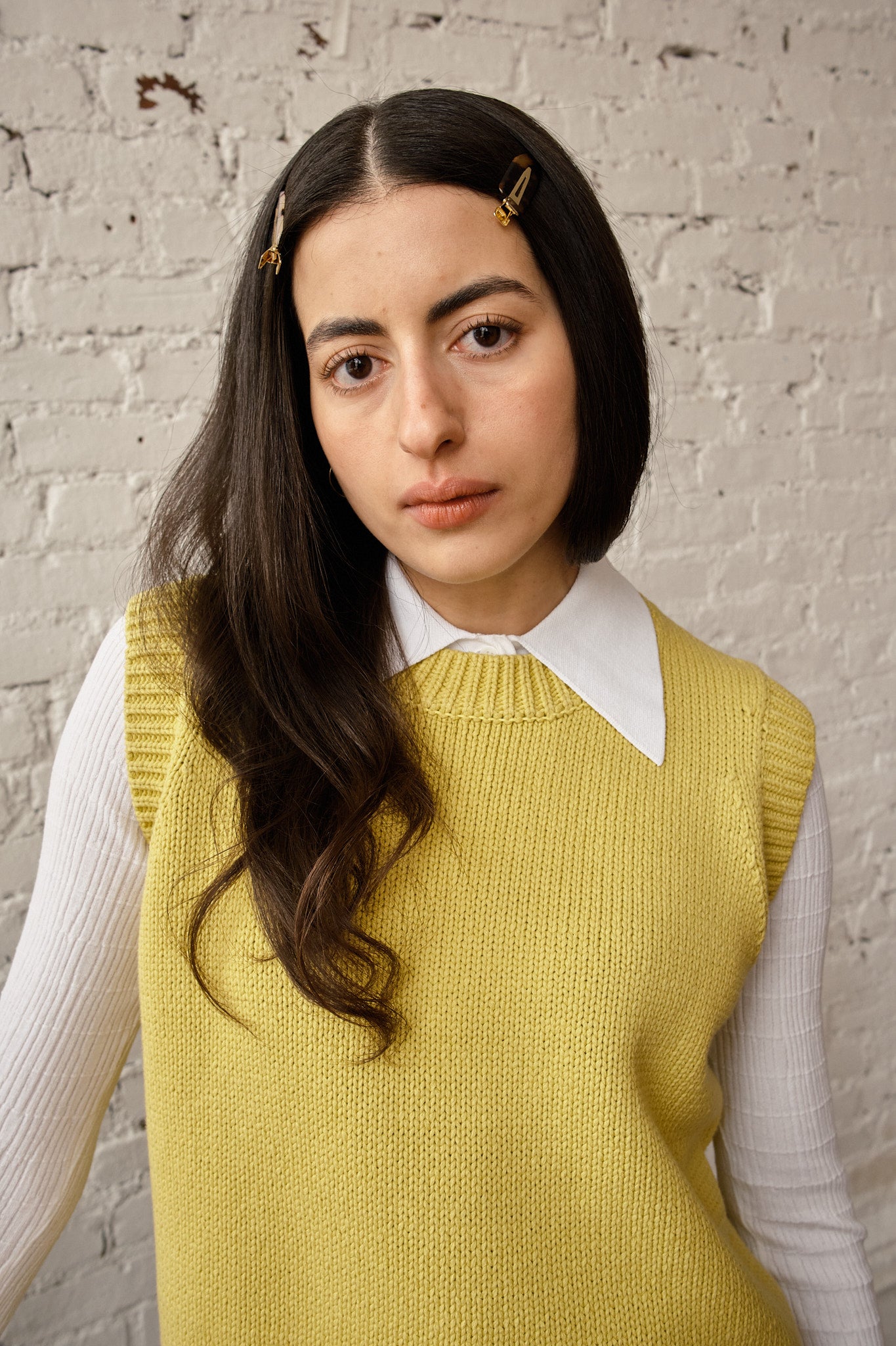Shape Cotton Vest - Lemon