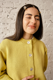 Shiloh Cotton Cardigan - Lemon