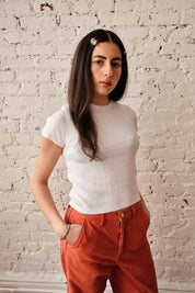 Knit Rita T-Shirt - White