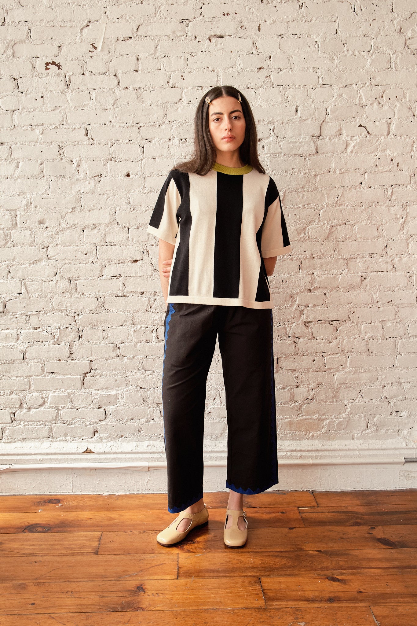 Patch Pant Zig Zag - Black/Cobalt