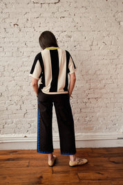 Patch Pant Zig Zag - Black/Cobalt