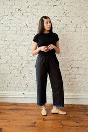 Patch Pant Zig Zag - Black/Cobalt