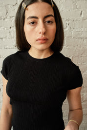 Knit Rita T-Shirt - Black