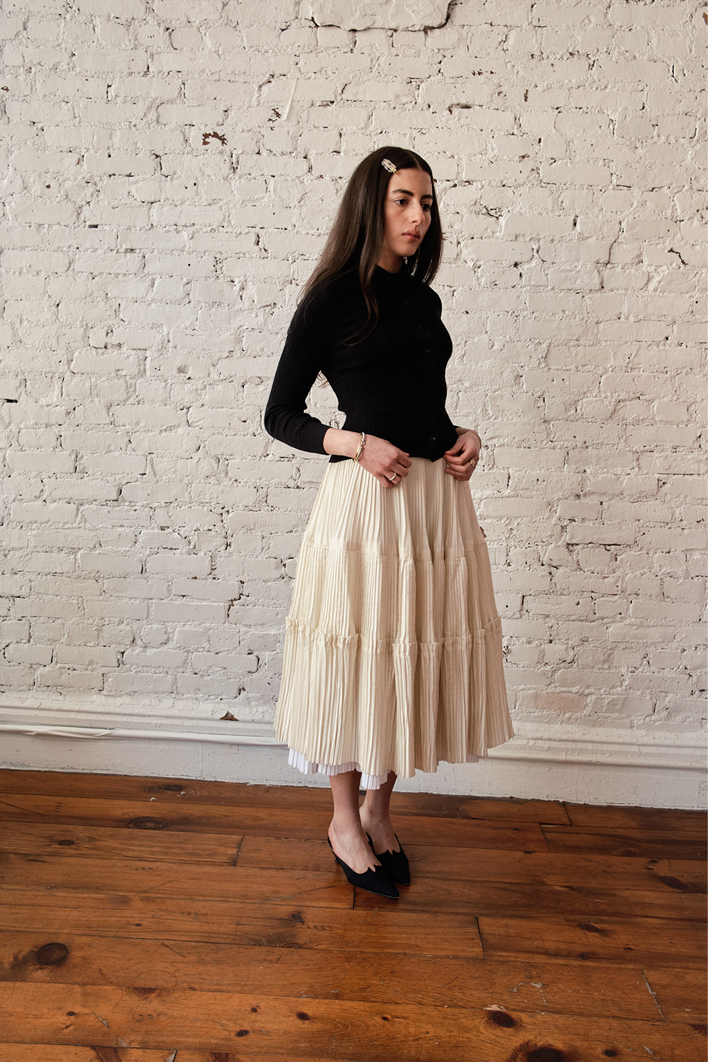 Knit Ruthie Buttondown - Black