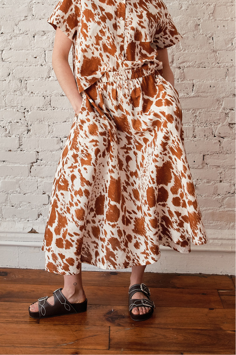 Play Skirt - Cow Print