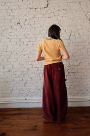 Cecilia Marl Cashmere Henley- Mustard/Dove