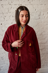 Forager Coat - Horizontal Corduroy Wine