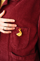 Glass Canard Brooch
