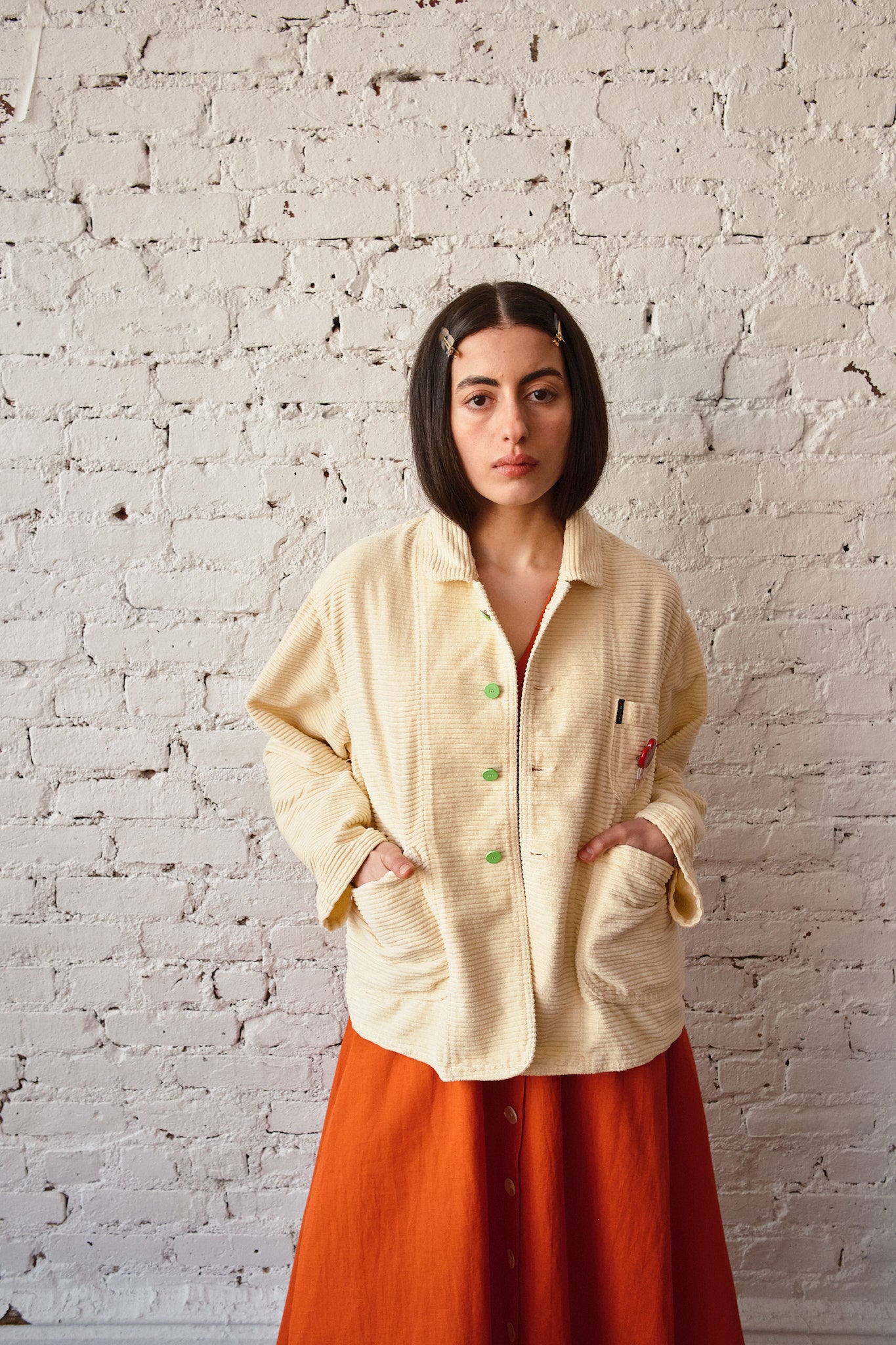 Forager Coat - Horizontal Corduroy Butter