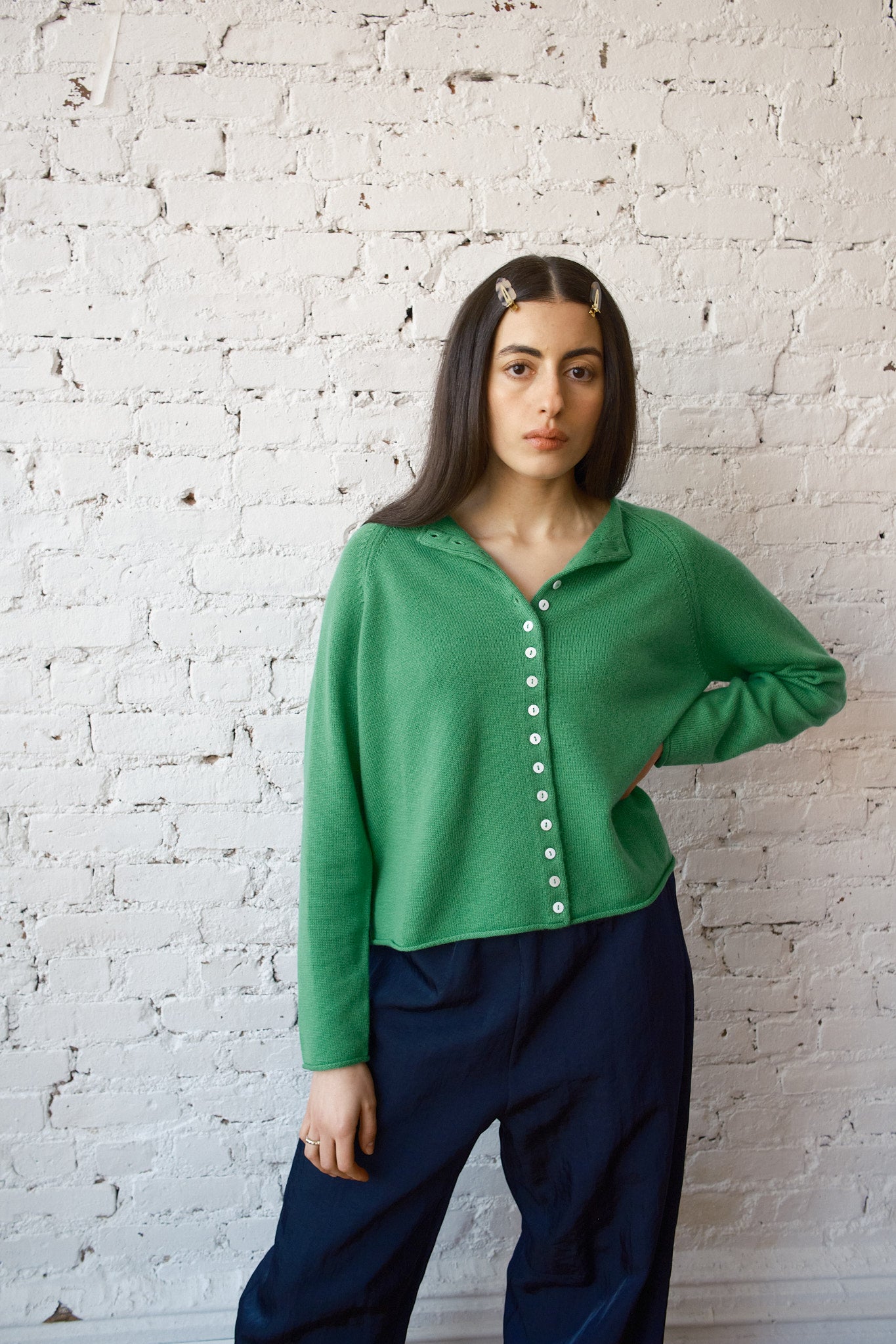 Cashmere Cardigan - Clover, view 5