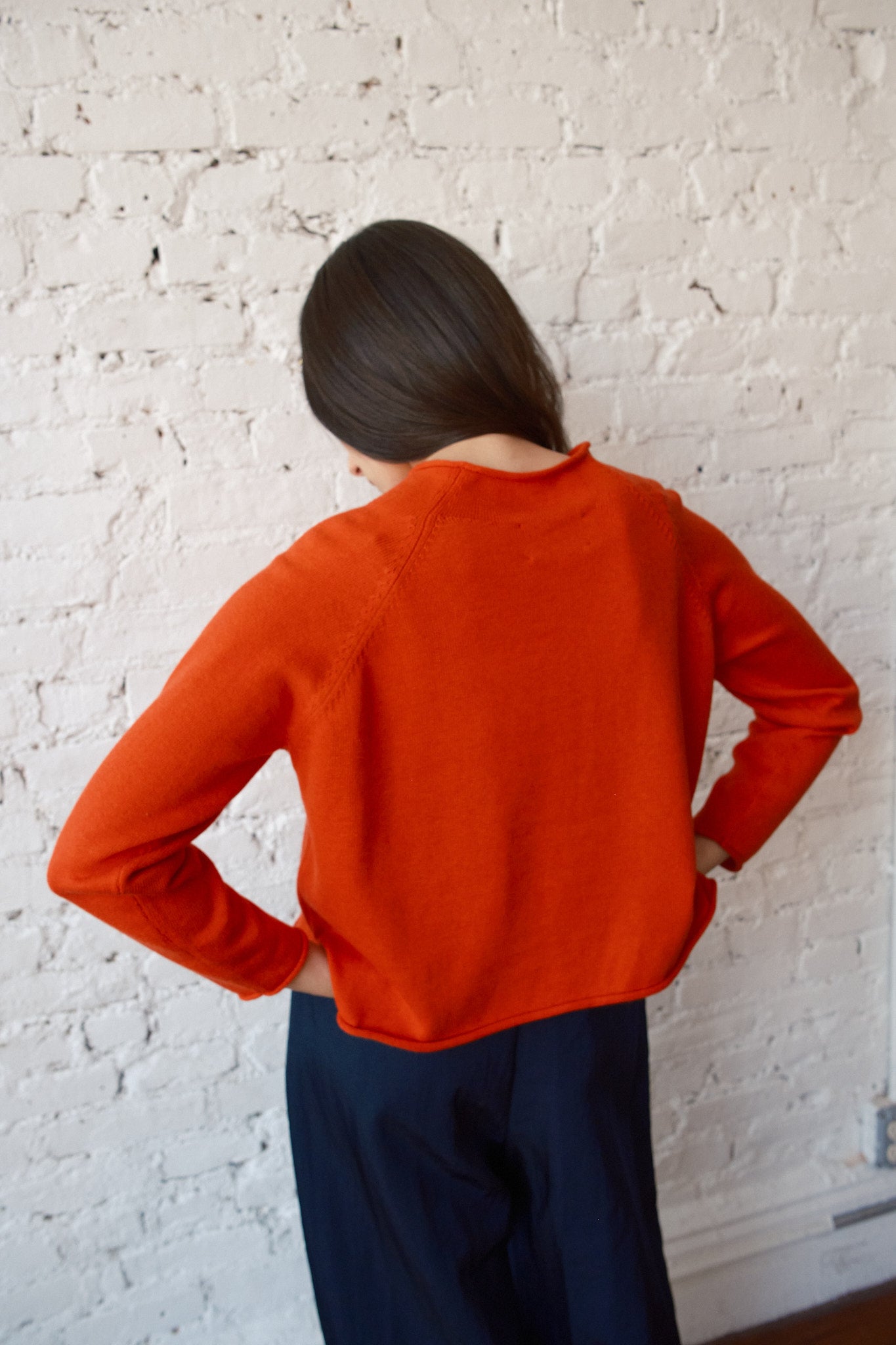 Ida Rollneck Cardigan - Poppy