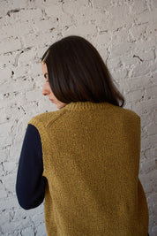 Solo Vest Textured Merino - Mustard Speckle