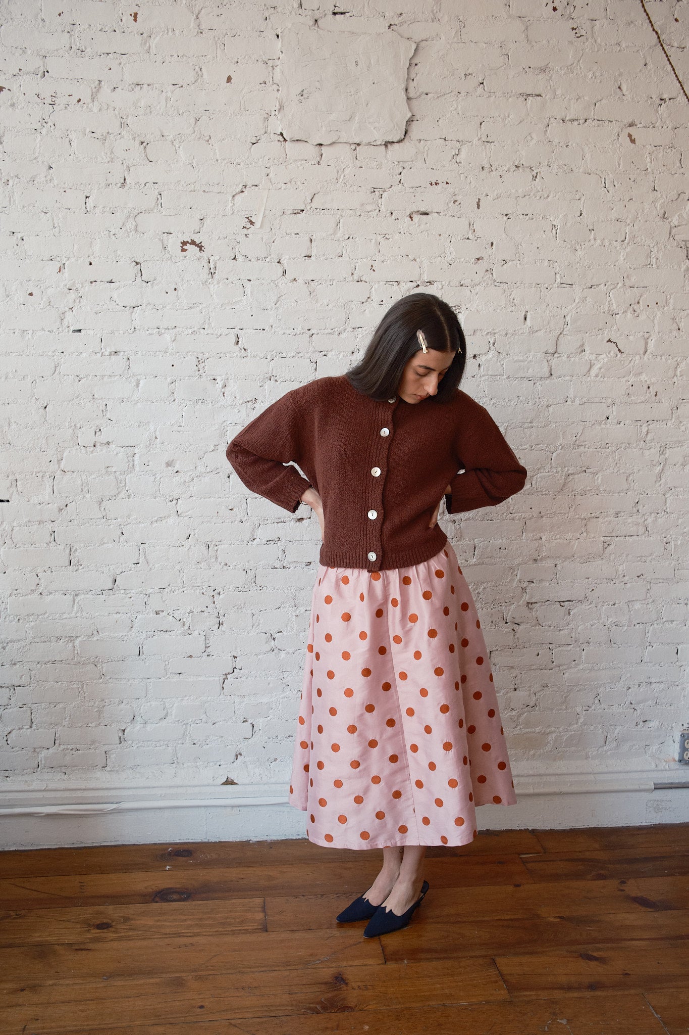 Sheba Cardigan Textured Merino - Rust Speckle