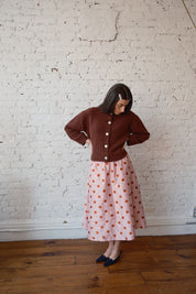 Sheba Cardigan Textured Merino - Rust Speckle