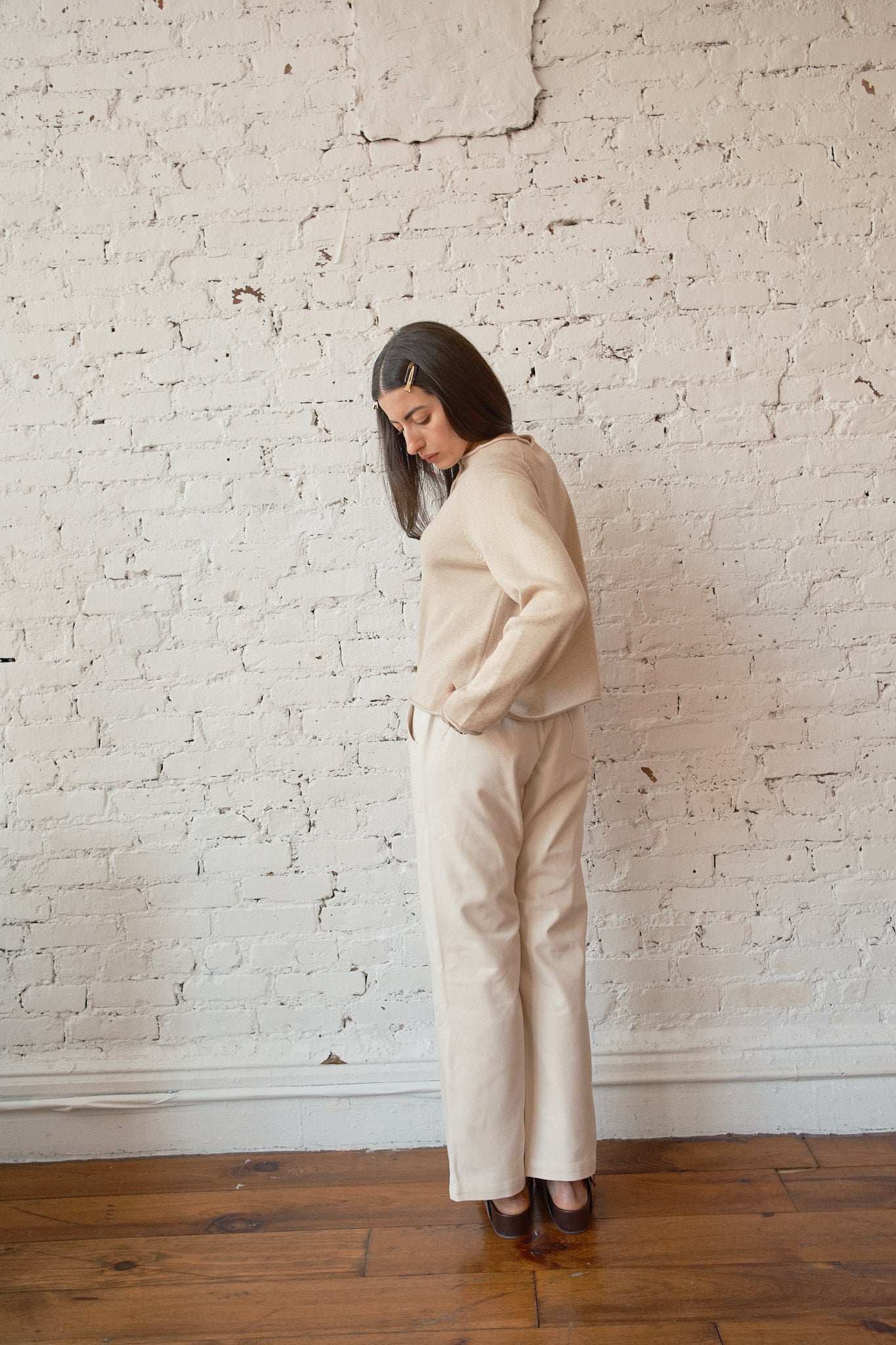 Ida Rollneck Cardigan - Parchment