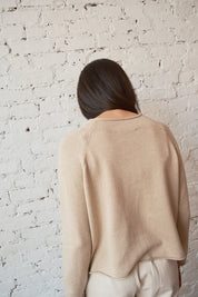 Ida Rollneck Cardigan - Parchment
