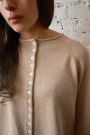 Ida Rollneck Cardigan - Parchment