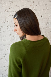 Ida Rollneck Cardigan - Moss