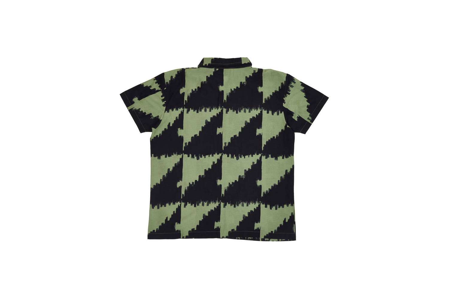 Dylan Shirt Cotton/Silk- Houndstooth Green