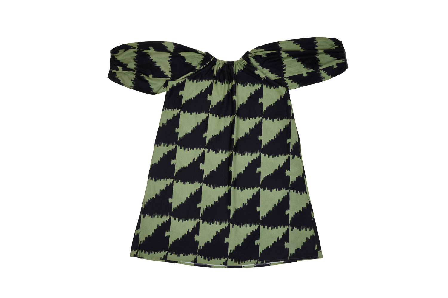 Ballad Dress - Houndstooth Green